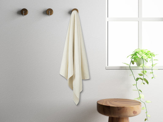 Pearl - Beige 100% Cotton Bath Towel - Swift Dry By Spaces