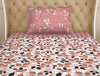 Floral Pink 100% Cotton Single Bedsheet - Atrium By Spaces