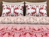 Ornate Haute Red - Red 100% Cotton Double Bedsheet - Adonia By Spaces