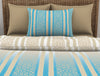 Ornate Canary Blue - Blue 100% Cotton Single Bedsheet - Adonia By Spaces