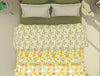 Floral Dark Citron - Green 100% Cotton Shell Double Quilt - Blockbuster Plus By Spaces