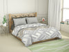 Geometric Timber Wolf - Taupe 100% Cotton Shell Double Quilt / AC Comforter - Blockbuster Plus By Spaces