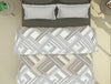 Geometric Timber Wolf - Taupe 100% Cotton Shell Double Quilt / AC Comforter - Blockbuster Plus By Spaces
