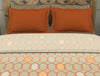 Geometric Exoberance - Orange 100% Cotton Shell Double Quilt - Blockbuster Plus By Spaces