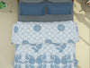 Ornate Parisian Blue - Blue 100% Cotton Shell Double Quilt / AC Comforter - Blockbuster Plus By Spaces