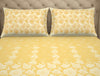 Floral Samoan Sun - Yellow 100% Cotton Queen Fitted Sheet - Welspun Anti Bacterial By Welspun