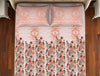Floral Tigerlily - Dark Orange 100% Cotton Queen Fitted Sheet - Welspun Anti Bacterial By Welspun