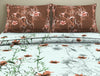 Floral Monks Robe - Dark Brown 100% Cotton Double Bedsheet - Seasons Best Premium By Welspun
