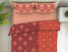 Geometric Lava Falls - Red 100% Cotton Double Bedsheet - Seasons Best Premium By Welspun