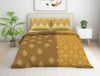 Geometric Buckthorn Brown - Dark Yellow 100% Cotton Double Bedsheet - Seasons Best Premium By Welspun