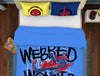Spiderman Cobalt - Blue 100% Cotton Double Bedsheet - By Spaces
