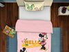 Disney Mickey/Minnie Creole Pink - Blush 100% Cotton Single Bedsheet - By Spaces