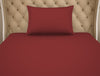 Solid Garnet - Blue Cotton Rich Single Bedsheet - Restora By Welspun
