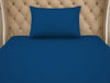 Solid Blue Quartz Cotton Rich Single Bedsheet - Restora By Welspun