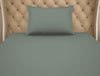 Solid Neutral Grey - Dark Brown Cotton Rich Single Bedsheet - Restora By Welspun