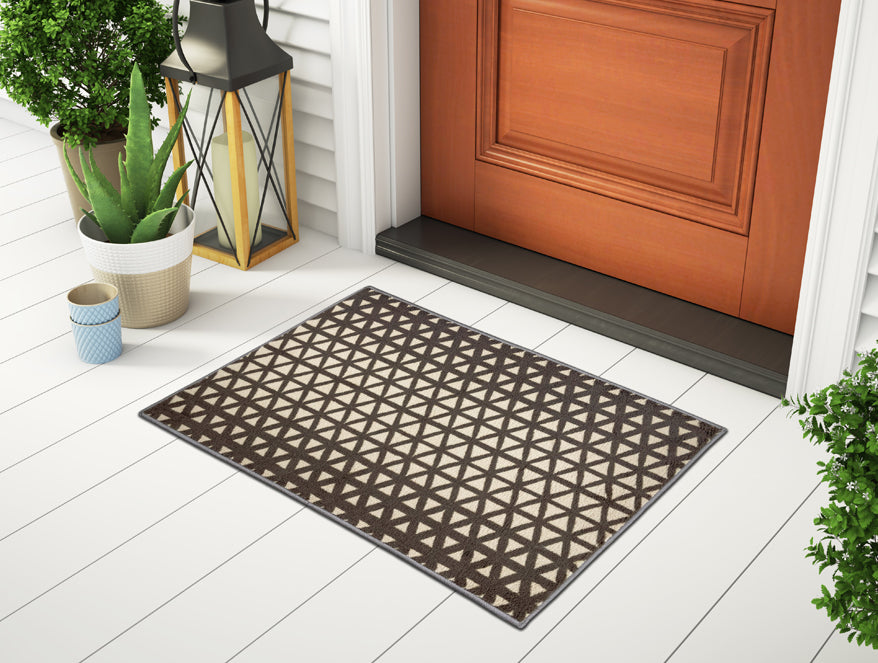 Ethan Polyester Foot Mats Large - Brown
