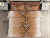 Ornate Carob Brown - Brown Hygro Cotton Large Bedsheet - Crafted Lores By Spaces