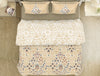 Floral Croissant - Beige 100% Cotton Large Bedsheet - By Spaces
