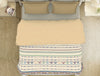 Geometric Vanilla Ice - Cream 100% Cotton Shell Double Quilt / AC Comforter - By Spaces