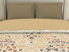 Floral Croissant - Beige 100% Cotton Shell Double Quilt / AC Comforter - By Spaces