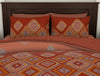 Geometric Hot Sauce - Dark Orange 100% Cotton Shell Bed In A Bag - Geostance By Spaces