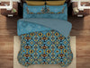 Geometric Cameo Blue - Teal 100% Cotton Shell Bed In A Bag - Geostance By Spaces