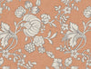 Floral Caramel - Light Brown 100% Cotton Queen Fitted Sheet - Bonica By Spaces