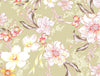 Floral Dusty Yellow - Light Yellow 100% Cotton Large Bedsheet - Bonica By Spaces