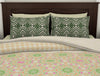 Geometric Nile Green - Light Green 100% Cotton Double Bedsheet - Geostance By Spaces