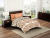 Floral Copper Tan - Dark Orange 100% Cotton Single Bedsheet - Bonica By Spaces