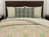 Geometric Nile Green - Light Green 100% Cotton Single Bedsheet - Geostance By Spaces