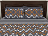 Geometric Quiet Shade - Dark Grey 100% Cotton Queen Fitted Sheet - Geostance By Spaces