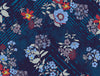 Floral Astral Aura - Dark Blue 100% Cotton Shell Double Quilt - Bonica By Spaces