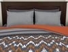 Geometric Quiet Shade - Dark Grey 100% Cotton Shell Double Quilt - Geostance By Spaces