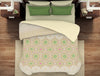 Geometric Nile Green - Light Green 100% Cotton Shell Double Quilt - Geostance By Spaces