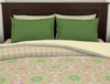 Geometric Nile Green - Light Green 100% Cotton Shell Double Quilt - Geostance By Spaces