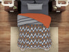 Geometric Quiet Shade - Dark Grey 100% Cotton Shell Single Quilt - Geostance By Spaces