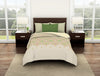 Geometric Nile Green - Light Green 100% Cotton Shell Single Quilt / AC Comforter - Geostance By Spaces