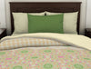 Geometric Nile Green - Light Green 100% Cotton Shell Single Quilt - Geostance By Spaces