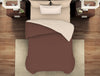 Solid Brown/Beige 100% Cotton Shell Single Quilt / AC Comforter - Essentials Solid By Spaces