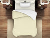 Solid Ivory/White - White 100% Cotton Shell Single Quilt - Essentials Solid By Spaces