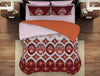 Geometric Red Dahlia 100% Cotton Shell Bed In A Bag - Geostance By Spaces