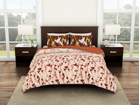 Floral Eggnog - Cream 100% Cotton Shell Bed In A Bag - Bonica By Spaces
