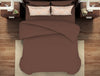 Solid/Floral Brown/Novelle P 100% Cotton Double Bedsheet - Bonica By Spaces
