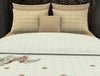 Ornate Ivory Cream - Beige 100% Cotton Large Bedsheet - Madhubani By Spaces