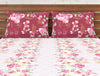 Floral Strawberry - Light Pink 100% Cotton King Fitted Sheet - Atrium Kitting By Spaces