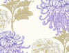 Floral Purple 100% Cotton King Fitted Sheet - Atrium Kitting By Spaces