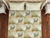 Floral Beige 100% Cotton Queen Fitted Sheet - Atrium Kitting By Spaces
