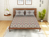 Ornate Beige 100% Cotton Double Bedsheet - Atrium Plus Kitting By Spaces