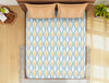 Ornate Light Blue 100% Cotton Double Bedsheet - Atrium Plus Kitting By Spaces